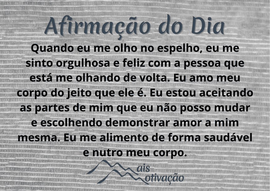 uma afirmação do dia em um fundo amadeirado.