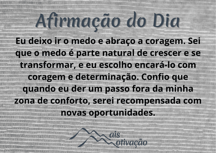 uma afirmação do dia em um fundo amadeirado.