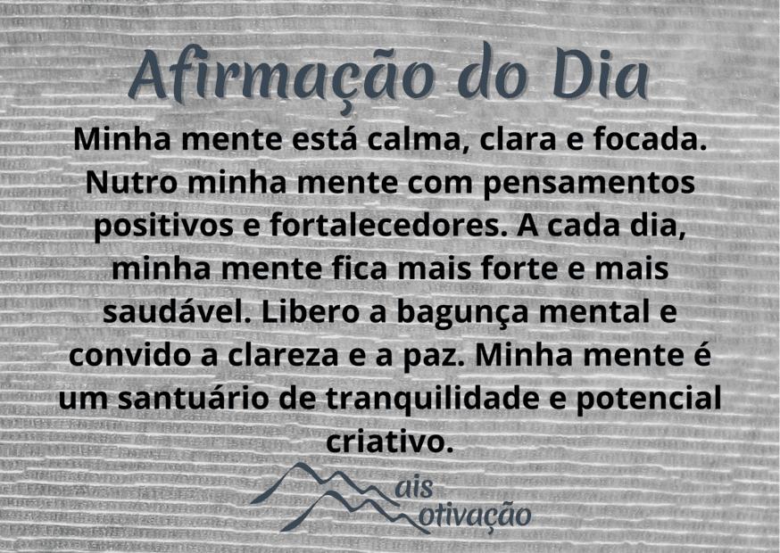 uma afirmação do dia em um fundo amadeirado.