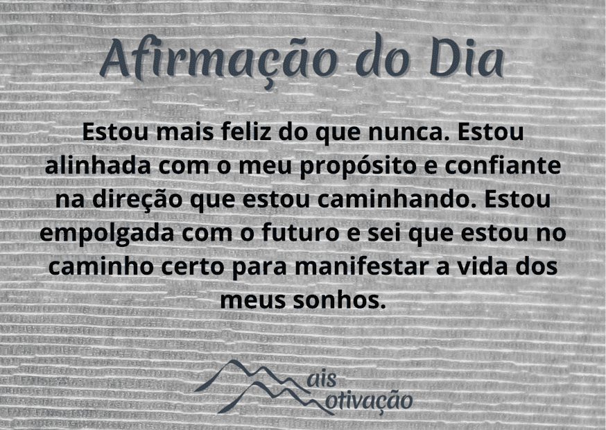 uma afirmação do dia em um fundo amadeirado.