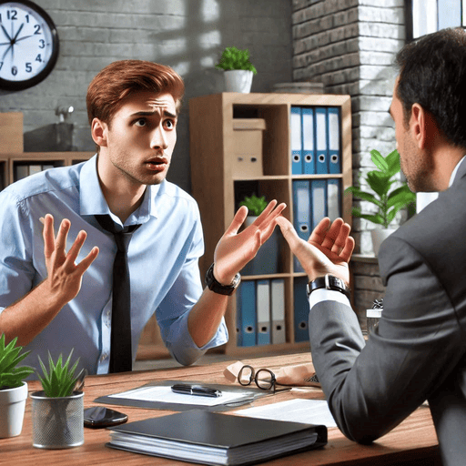 uma discussão no trabalho, que é uma causa da ansiedade