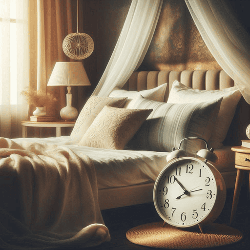 cama vazia, relógio mostrando que a pessoa acordou mais cedo como uma das dicas para controlar a ansiedade.