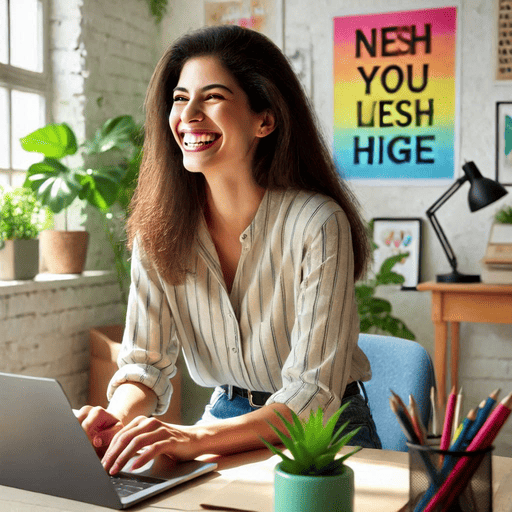 com as dicas para controlar a ansiedade mulher trabalha sorridente