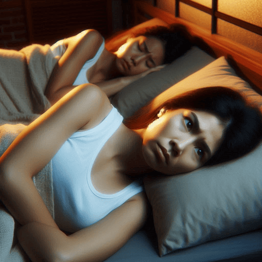mulher com insônia, um sintoma de ansiedade