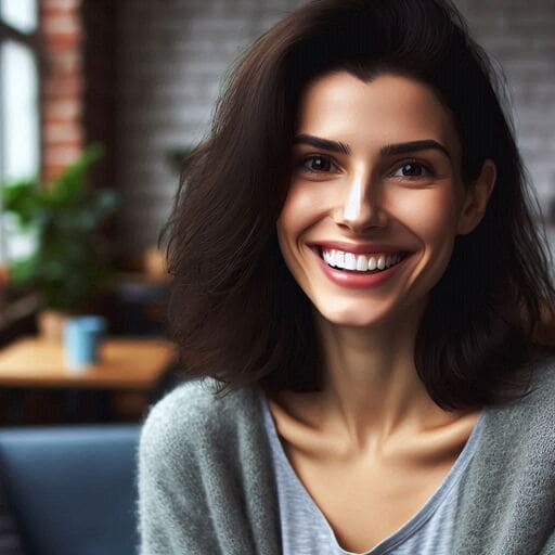 uma mulher feliz com a cura da fibromialgia