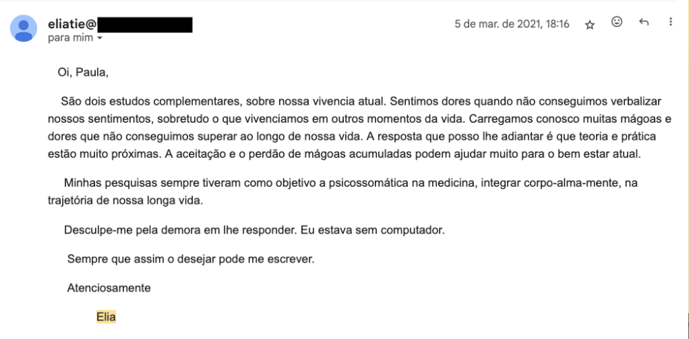 e-mail que explica a cura da fibromialgia