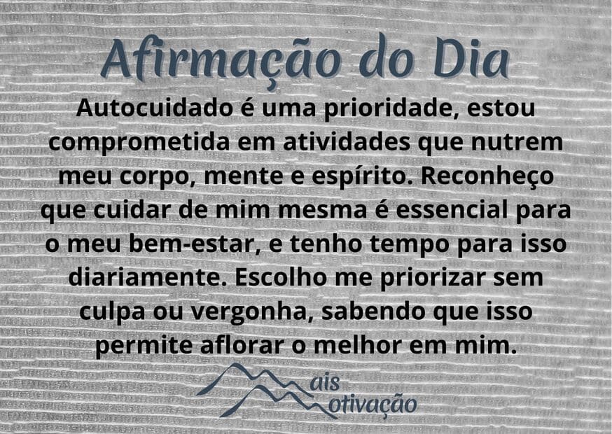 uma afirmação do dia em um fundo amadeirado.