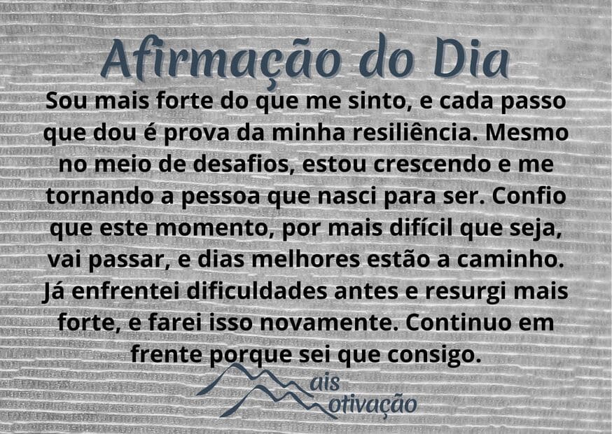 uma afirmação do dia em um fundo amadeirado.