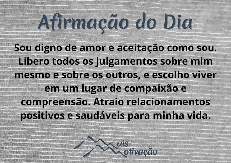 uma afirmação do dia em um fundo amadeirado.