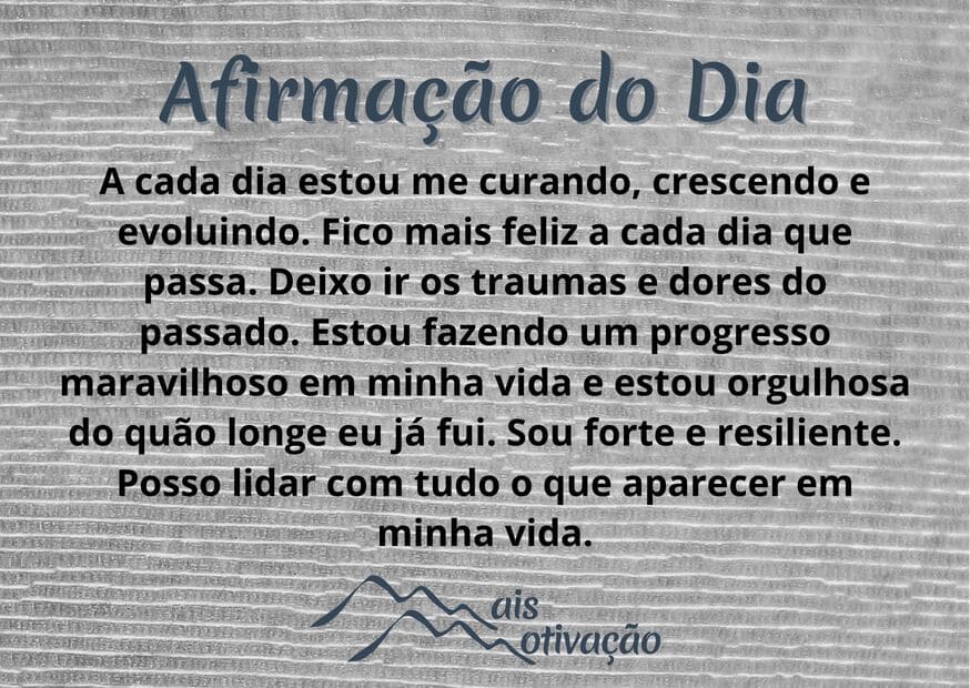 uma afirmação do dia em um fundo amadeirado.