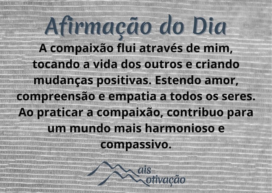 uma afirmação do dia em um fundo amadeirado.