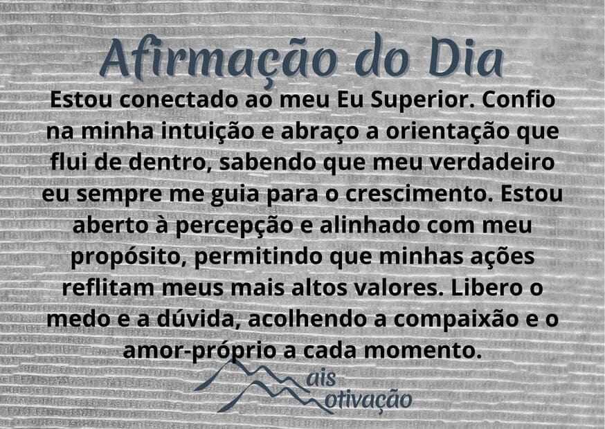 uma afirmação do dia em um fundo amadeirado.