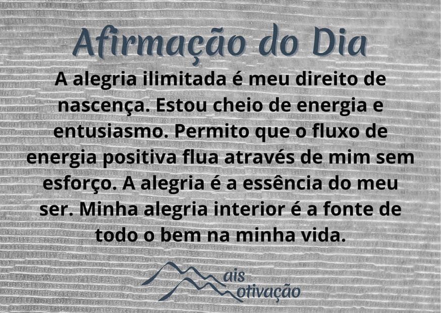 uma afirmação do dia em um fundo amadeirado.