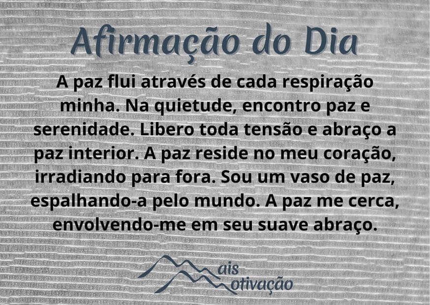 uma afirmação do dia em um fundo amadeirado.