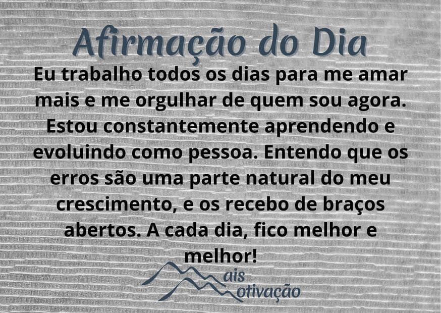 uma afirmação do dia em um fundo amadeirado.