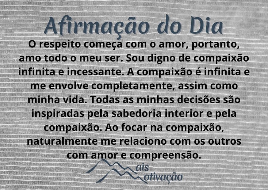 uma afirmação do dia em um fundo amadeirado.