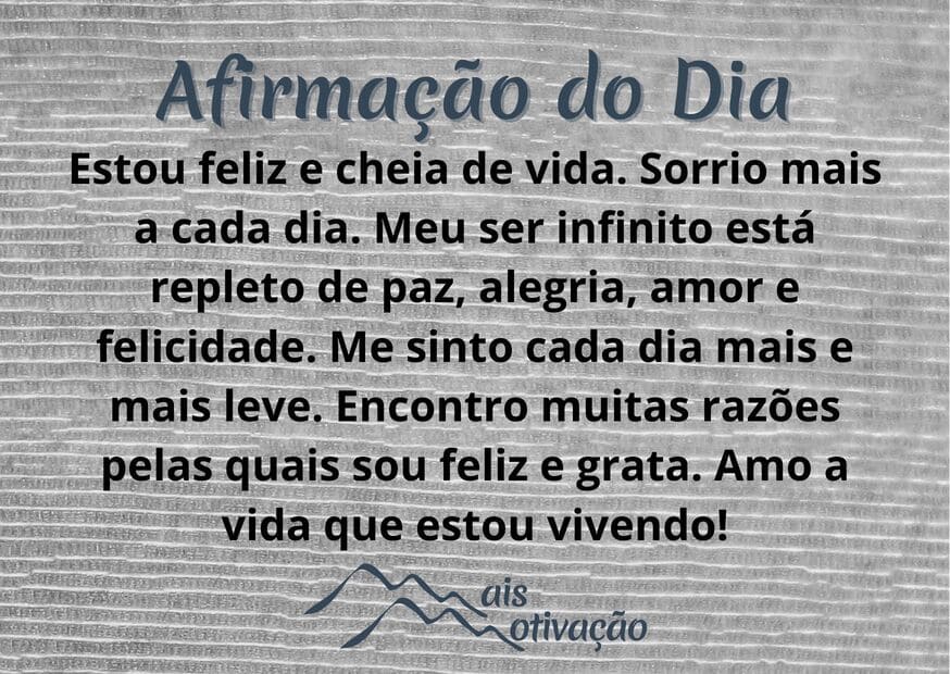 uma afirmação do dia em um fundo amadeirado.