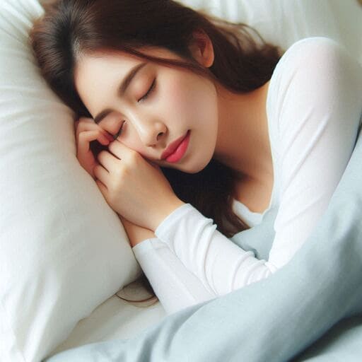 Mulher dormindo tranquilamente, como dormir melhor naturalmente