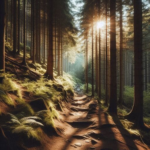 uma trilha na floresta, maravilhas da natureza