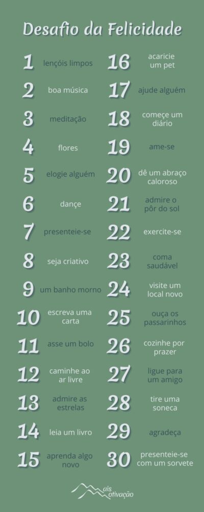 desafio felicidade